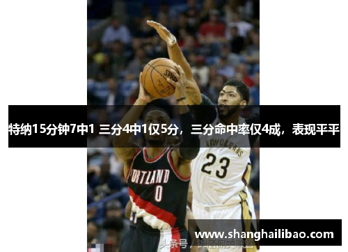 特纳15分钟7中1 三分4中1仅5分，三分命中率仅4成，表现平平